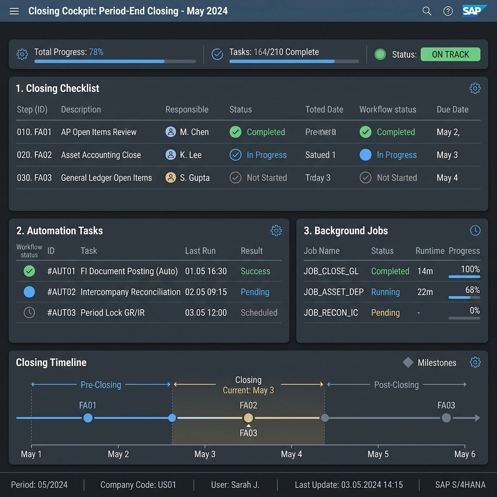 Complex, prolonged, and manual month-end closing